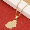 Gold Color Ile Maurice Map Pendant Necklace The Republic of Mauritius Map Charm Jewelry 3