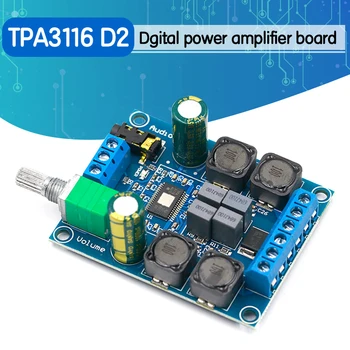 

High Efficiency TPA3116 D2 Dual Channel 50Wx2 Amplifier Module DC 4.5-27V Digital Power 2 Channel Stereo Amplifier Board