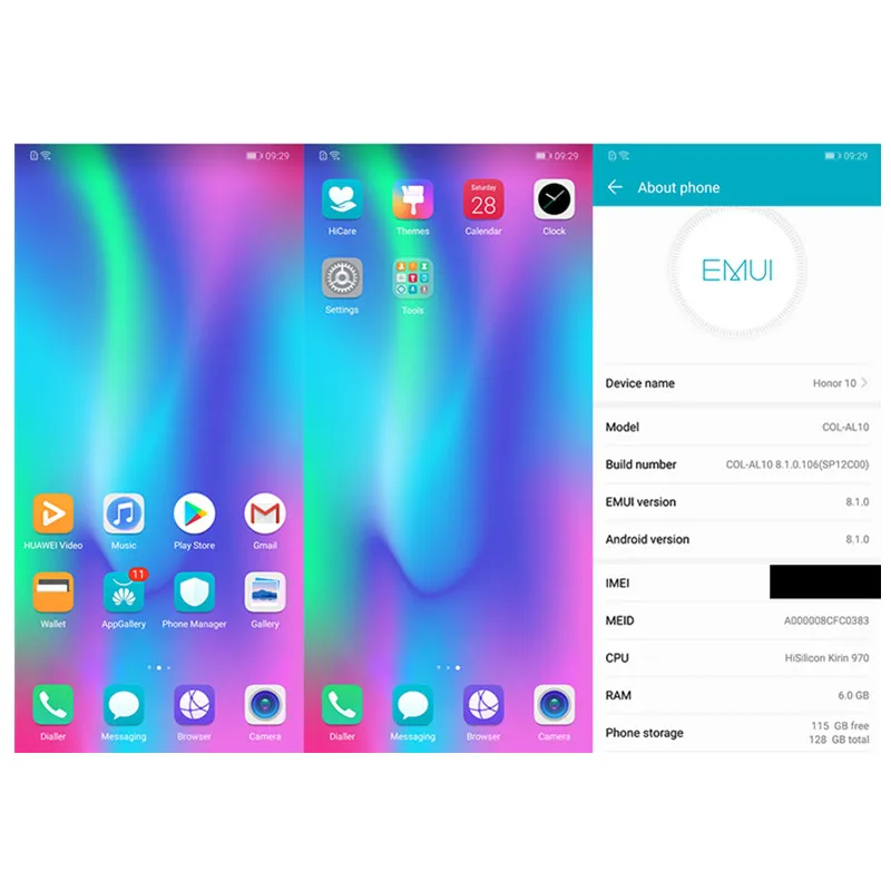 Мобильный телефон Honor 10 экран 5 84 дюйма 2280x1080p Восьмиядерный распознавание лица NFC