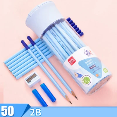 50 2B pencils Каждый набор из 30 или 50 треугольных карандашей 2B/HB помогает детям корректировать положение ребенка, безопасный бессвинцовый карандаш для окружающей среды - Цвет: 50 2B pencils