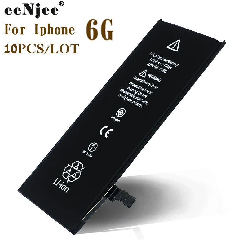 EENJEE Origina IC батарея сотового телефона 10 шт для Iphone 6 Китай все мобильные Lipo 6G