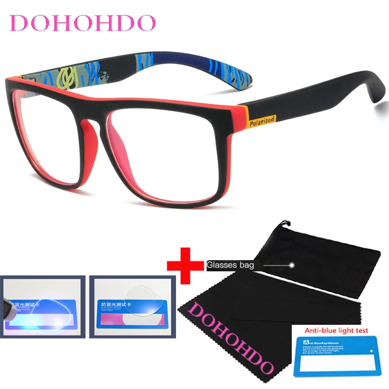 Dohohdo New Anti Blue Light Montatura Per Occhiali Uomo Donna Computer Occhiali Da Gioco Nero Lenti Trasparenti Montatura Per Occhiali Uv400