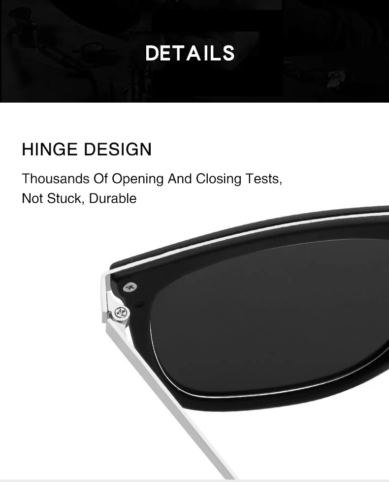 YOK'S Korean Square Polarized Sunglasses PC Stainless Steel Frame UV400 Coating Shadow Anti-glare Driving Goggles Glasses UN1307