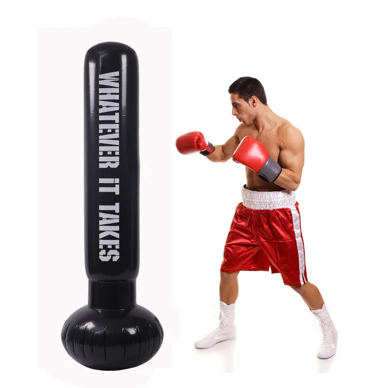

1.6M Kick Training Inflatable Boxing Punching Bag Taekwondo Sandbag Adult Children Sport Inflatable Punching Bag Boxing Pear Bag