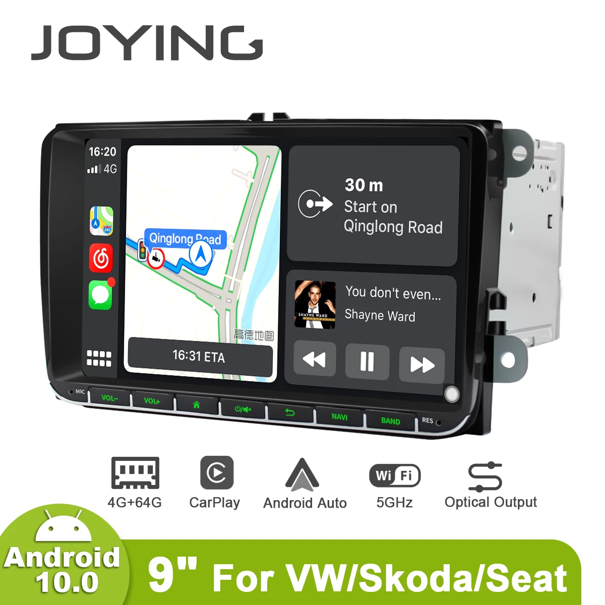 Автомобильная магнитола JOYING плеер с 9 дюймовым дисплеем восьмиядерным