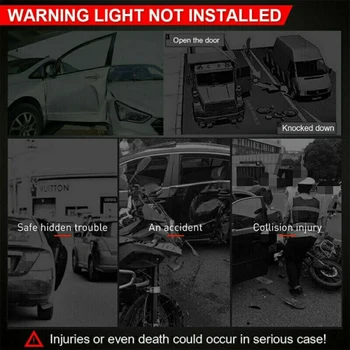 

Universal 2 Pcs Car Door Open Signal Lamp LED Light Strip Strobe Flash Anti-collision Safety Waterproof Flowing Flashing