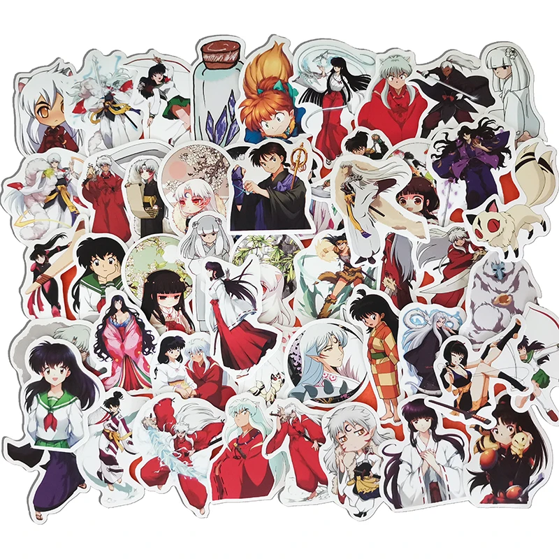 50PCS Cartoon Inuyasha Stickers Crafts And Scrapbooking stickers kids toys book Decorative sticker DIY Stationery