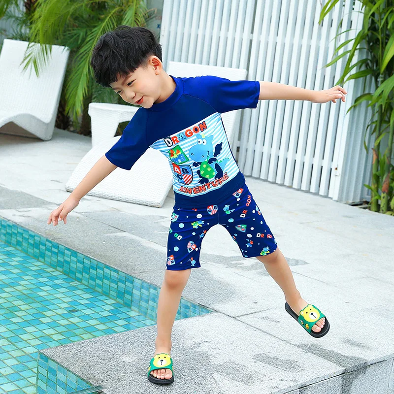 

Boy Handsome Boy Bathing Suit 2-12-Year-Old Students CHILDREN'S Swimming Pool Customizable Swimwear Korean-style New Style Swimw