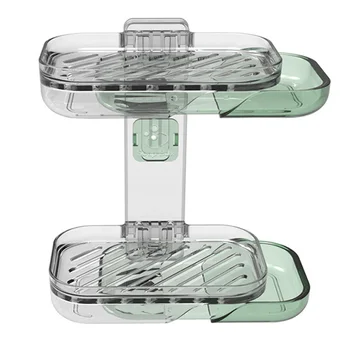 

Removable Tub Sink Soap Holder Suction Cup For Shower Tray ABS Drill Free Kitchen Bathroom With Drain Transparent Non Slip