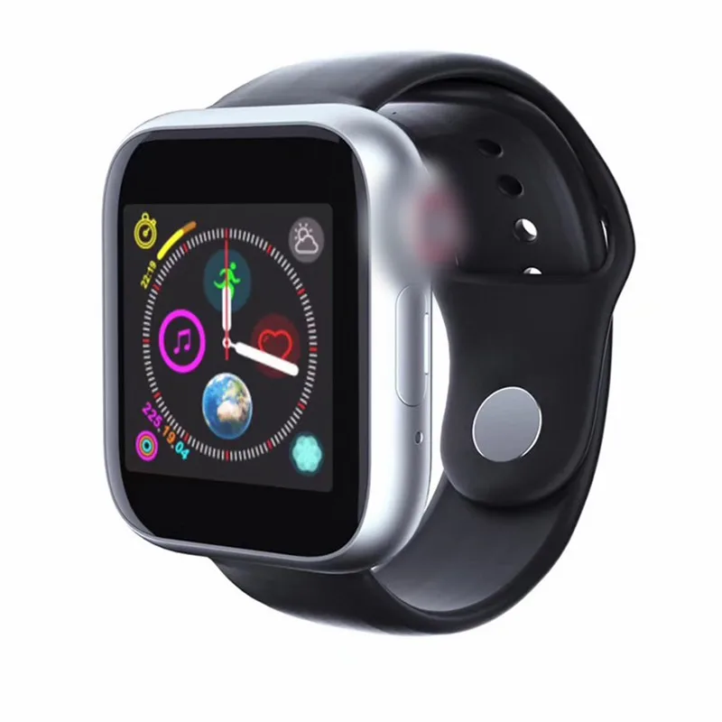 black silver Z6 2G SIM TF Cartão de Áudio e Vídeo Player Relógio de Sono Crianças Crianças Freqüência Cardíaca BP Saúde Rastreador Android inteligente relógio para homens - Color: black silver
