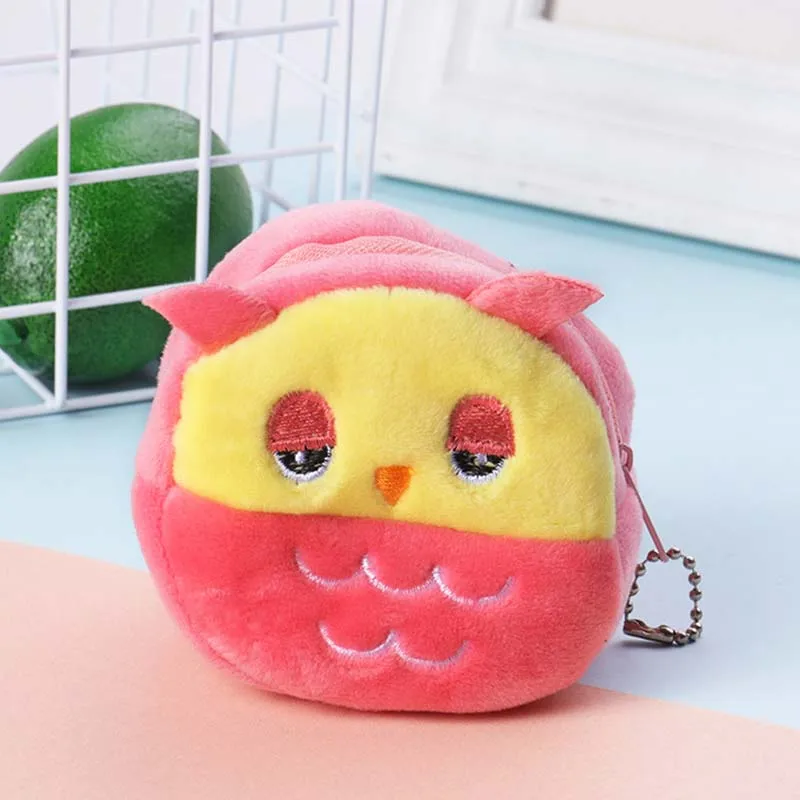 owl Мини-кошелек, Детская сумка, короткий кошелек Qute, Детские Мультяшные кошельки с плюшевым маленьким бумажником, пушистый,, быстрая, новинка - Цвет: owl
