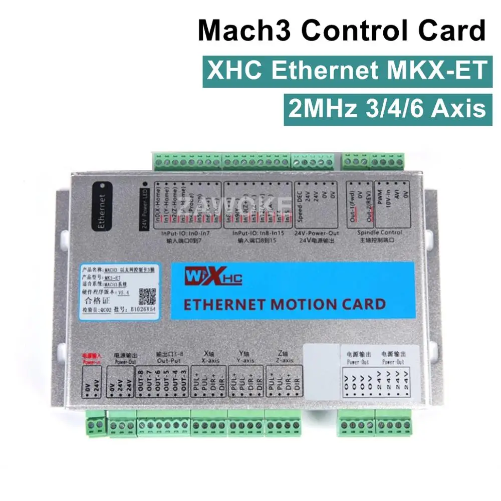 XHC Ethernet Mach3 Breakout Board 3 4 6 Axis USB Motion control Card Resume 2 МГц Поддержка для ЧПУ Токарный Станок Гравер