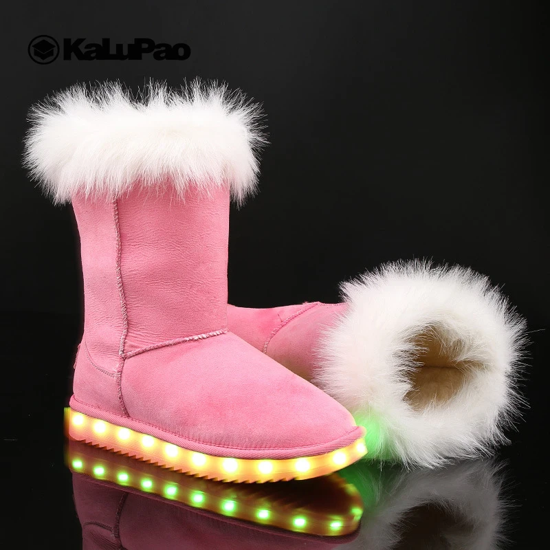 

Kalupao lighting Children boots led shoes kids recharged glowing boys girls shoes winter boot warm shes