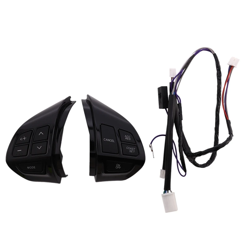 

1 Pair Black Left+Right Multifunction Steering Wheel Control Buttons Car Steering Wheel Cruise Cancel Button 8602A008, for Mitsu