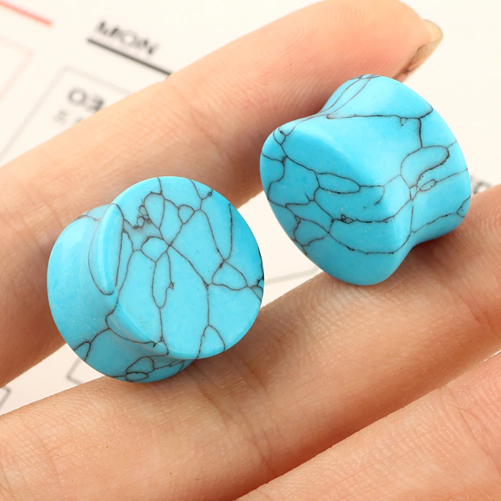 

Stone Ear Plugs Gauges Earrings Women Men Ear Plug Flesh Tunnel Piercing Expander Ear Stretcher Body Piercing Jewelry