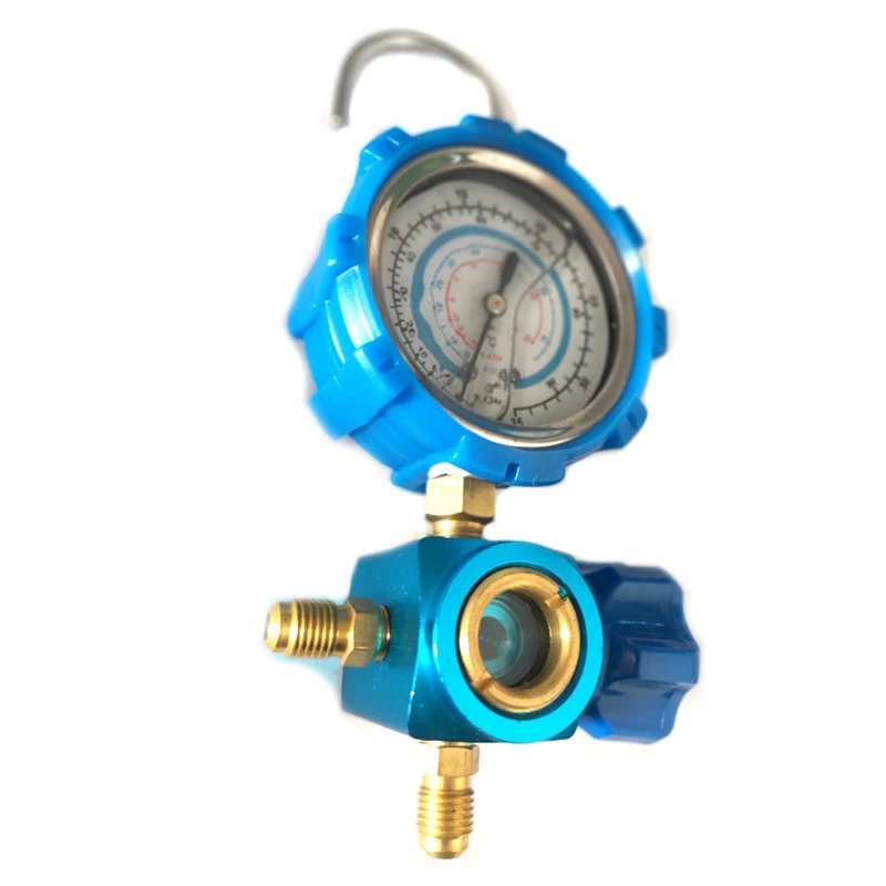 R410A R22 R134A Refrigerant High/Low Pressure Gauge 1/4 Auto Car Air Conditioning Tool Blue | Инструменты