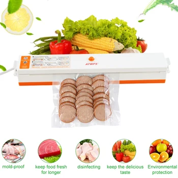 

Household Best Vacuum Sealer Heat Vacuum Packaging Machine 10Pcs Free Bags 110V US/220V EU Kitchen Storage Food Sealing Machine