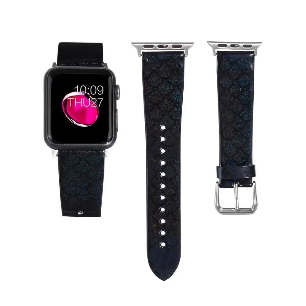 Ремешок из натуральной кожи для apple watch 5 4 band браслет iwatch 44 мм 40 5/4/3/2/1 аксессуары