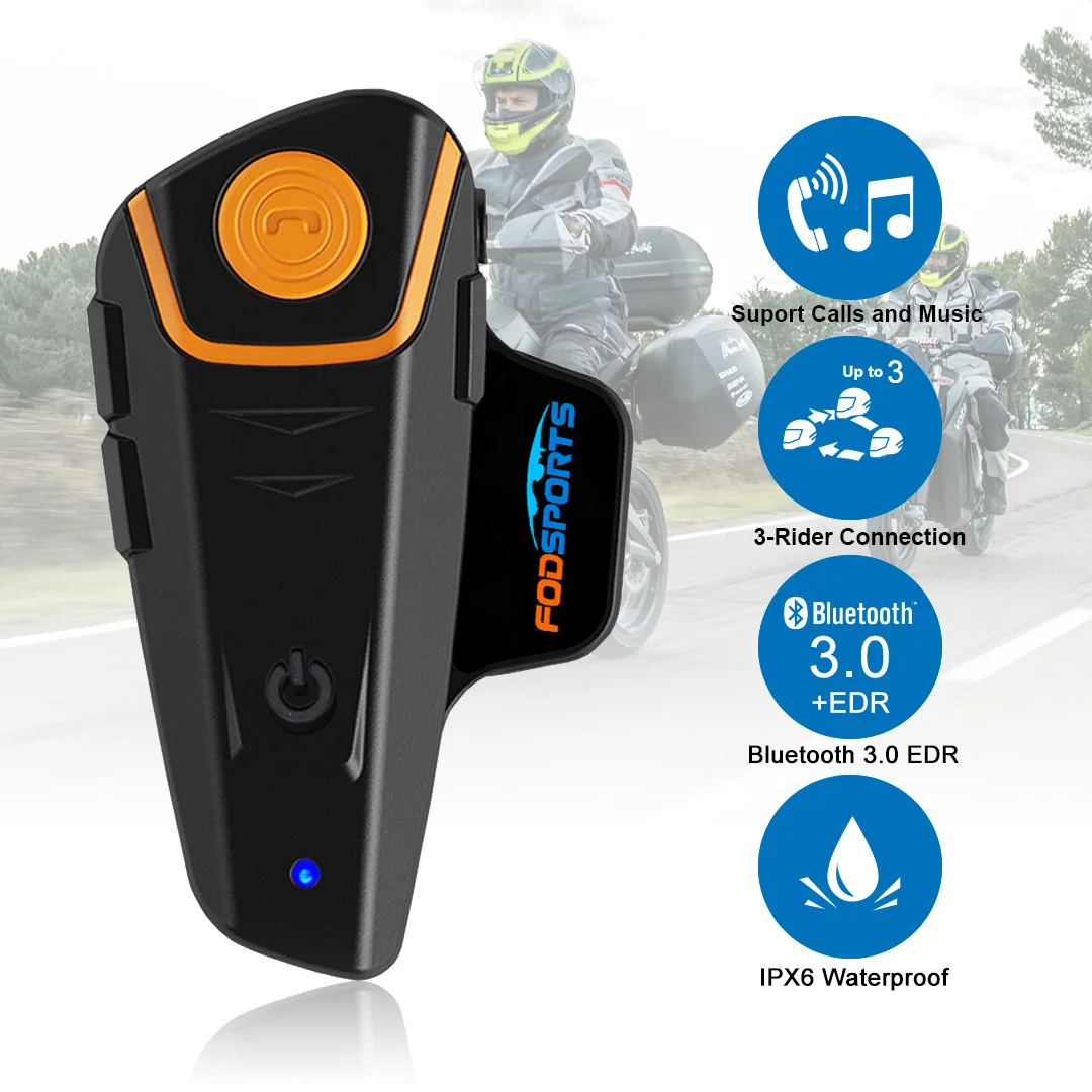 Fodsports BT S2         Ŀ FM  BT-S2 Intercomunicador Moto 1000M