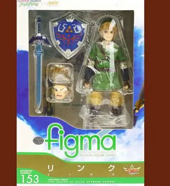 14 см меч неба Figma 153 Link Legend Of Zelda Косплей фигурка модель игрушки Подвижная кукла подарок с коробкой