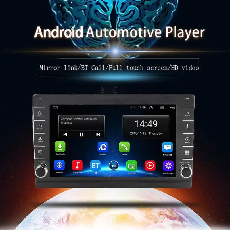 10,1 дюймов 1 Din Android 8,1 автомобиль в тире стерео аудио gps Навигация FM радио wifi Bluetooth Зеркало Ссылка головное устройство MP5 плеер