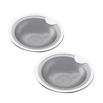 

2pcs/pack Strainer Hair Collect Stopper Cover Mesh Universal Plugs Sink Drain Stainless Steel Bathroom Waste Home Kitchen