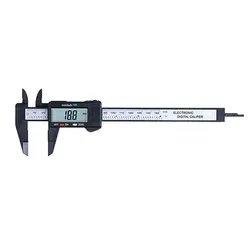 Ferramenta de medição vernier caliper digital 6 "15mm lcd eletrônico fibra carbono caliper calibre micrômetro digital pinça régua