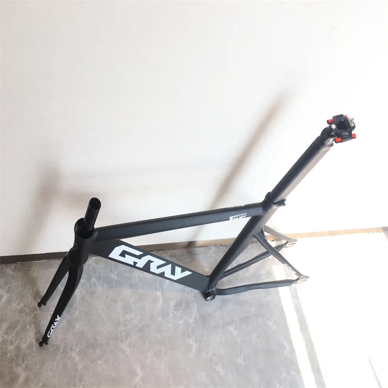 超軽量アルミニウム合金ロードバイクフレーム,700cグレー,f15