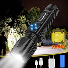 Самый яркий светодиодный фонарь LM XHP90 xhp90.2, новейший тактический Водонепроницаемый фонарь с зумом, умный чип управления 26650
