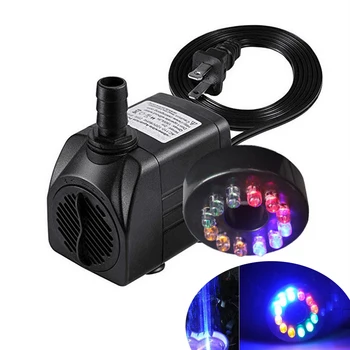 

15W 800L/H LED Light Household Ultra-Quiet Submersible Water Fountain Pump Filter Fish Pond Aquarium Water Pump Tank Fountain