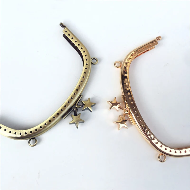 10Pcs bag clasp 12.5cm Star Metal Frame for Purse bags Copper/ light gold DIY Accessories For Bag
