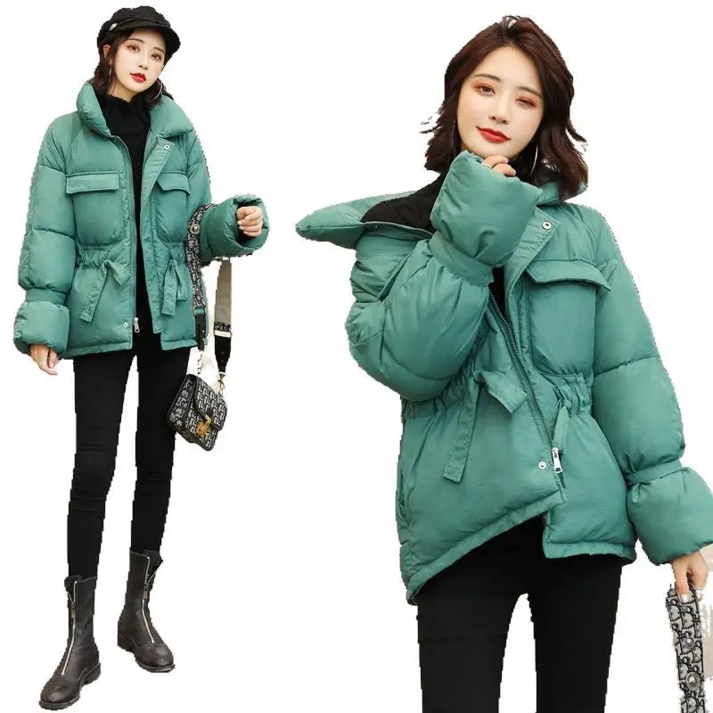 

2019 Autumn And Winter New Style Cotton-padded Clothes Women's Short Cotton Coat Korean-style Thick down Coat Stand Collar down