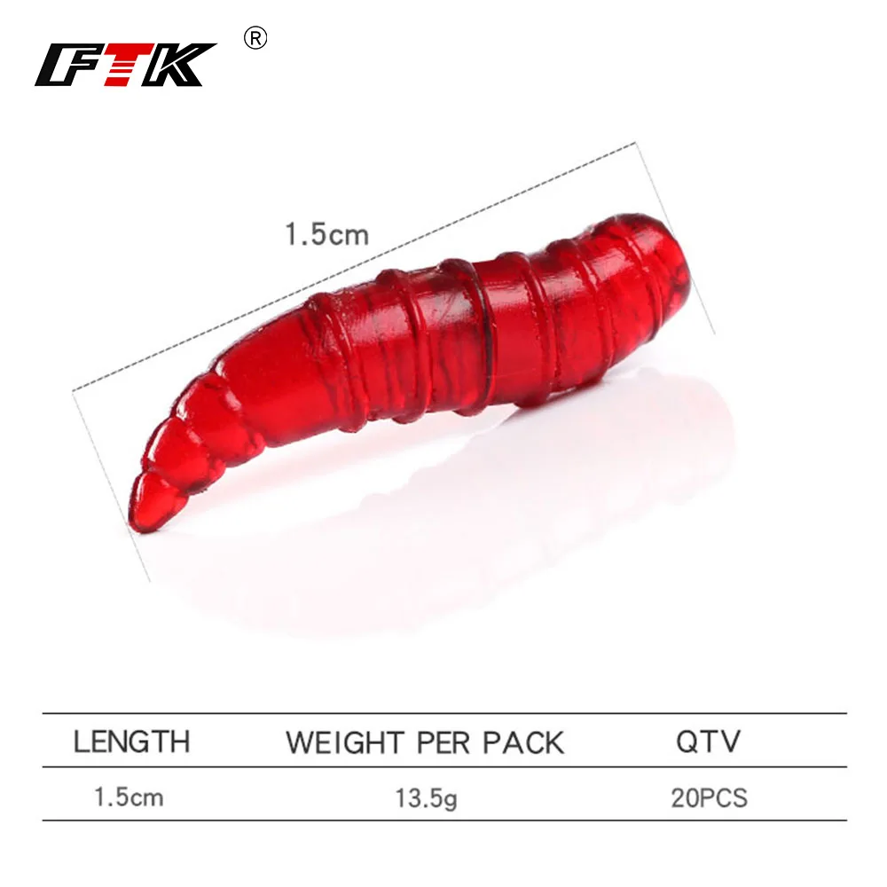 

FTK Lure Soft Bait Mealworm Bionic Soft Worm Maggots Lure Snakehead Rod Bait Worm Fishing Gear