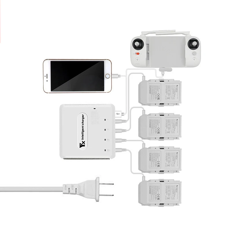 Совместимо с FIMI X8 SE 6 в 1 быстрое параллельное зарядное устройство смарт мульти