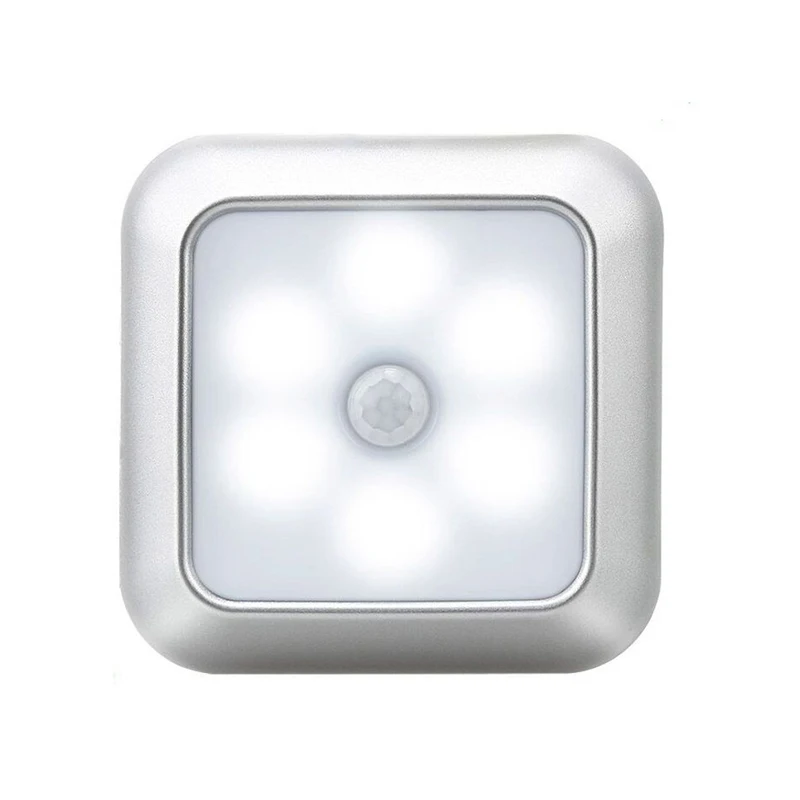 Светодиодный светильник для шкафа шкаф 3 светодиодный s Stick сенсорный светодиодный светильник s на батарейках ручка кран по всему миру кухня нажимная лампа белый шайба светильник ing - Цвет: square motion sensor
