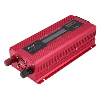 

Car Solar Power Inverter 12V to 230V Digital Sine Wave Display Converter Red Overload Protection EU Type
