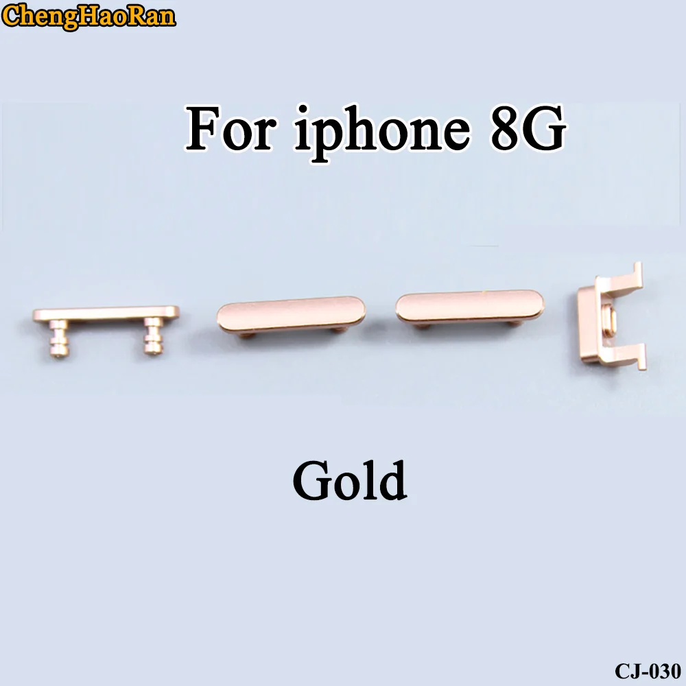 ChengHaoRan 1 комплект для iPhone 8G 8Plus 8P Выходная Мощность Кнопка громкость, выключение звука Кнопка ключ боковые кнопки полный комплект Ремонт Запчасти Замена