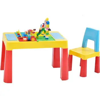 Silla De juego Chaise y Pupitre Cocuk Masasi juego De plástico Infantil Mesa De estudio Kinder niños Escritorio