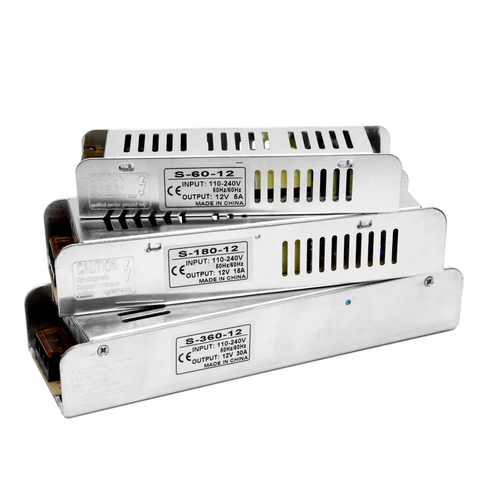 Источник питания 12 V 1A 5A 10A 20A 30A AC DC трансформатор 220V вольт импульсный источник для