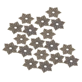 

100Pcs 35mm Iron Antique Bronze Flower Decorative Protectors Corner Brackets Embellishment Scrapbook Wooden Box Upholstery Nails