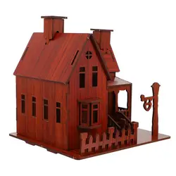 1pc casa criativa modelo de montagem puzzle brinquedo villa modelo quebra cabeça brinquedo