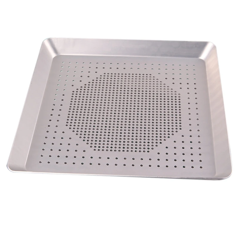 Pizza Baking Pan Nonstick Hole Tray Steel Round Crispy Crust Oven Perforated Bakeware Tool |