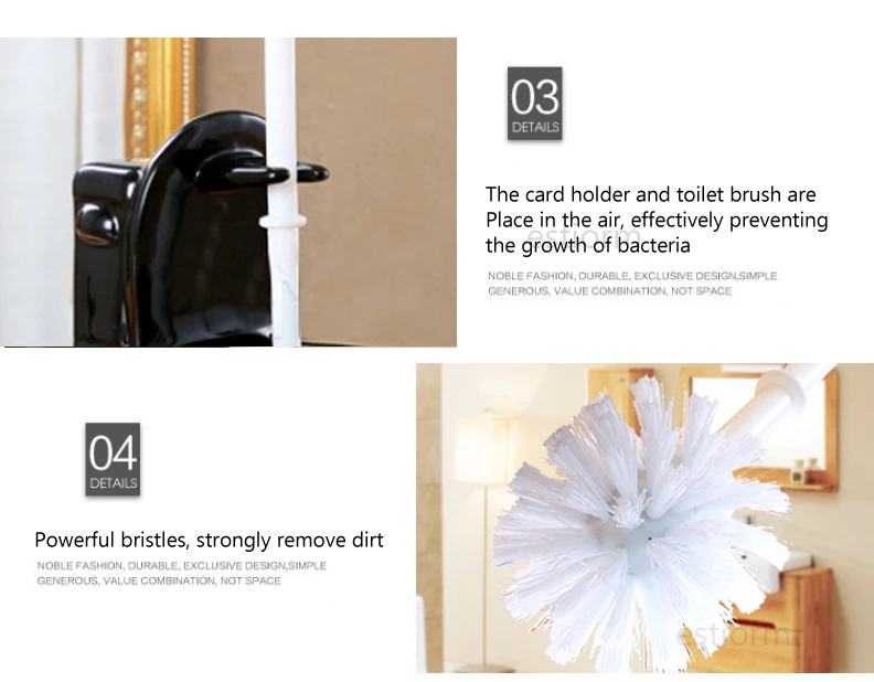 Ceramic Toilet Bowl Brush Set Long Handle - Js3337-4