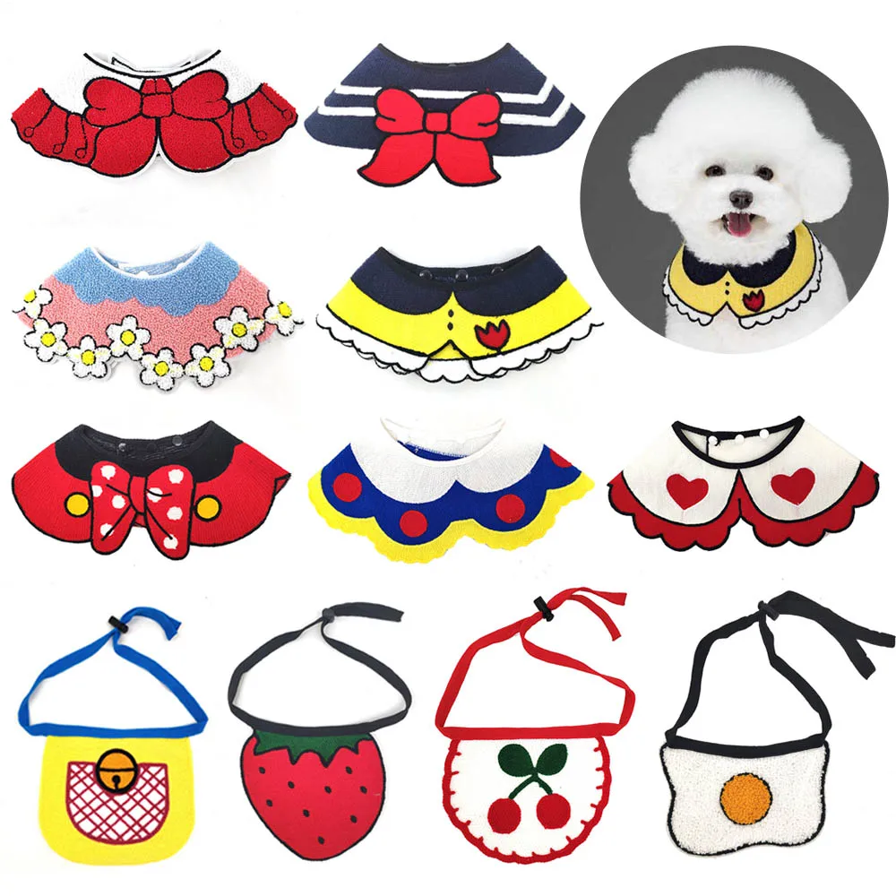 

1 Pcs Pet Dog Accessories New Dog Cat Bandana Bibs Scarf Adjustable Pet Cute Neckerchief Waterproof Saliva Towel Dog Bandana