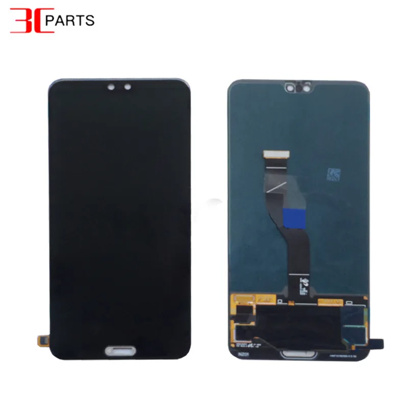 Черный Для Huawei P20 Pro ЖК экран с сенсорным экраном дигитайзер стеклянная панель
