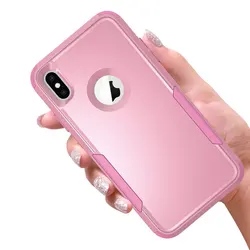 Heavy - Duty Slim Shockproof Protective Phone Case - XS max 6.5 (Pink Pink)