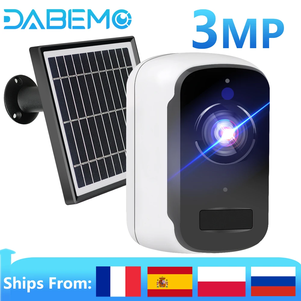 Беспроводная IP-камера HD 3 Мп с Wi-Fi уличная камера на солнечной батарее зарядка