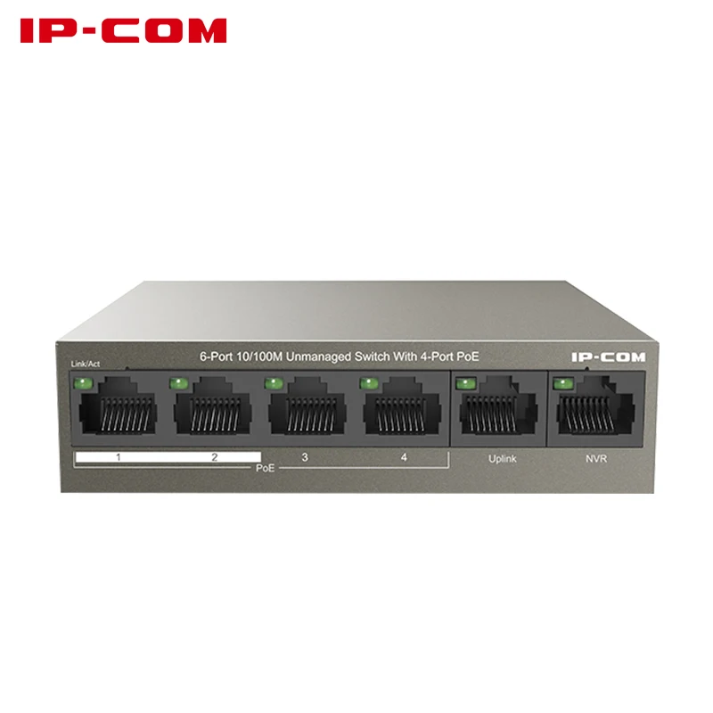 IPCOM F1106P-4-63W 6 Порты и разъёмы Poe коммутатора Ethernet сетевой коммутатор 10/100 Мбит