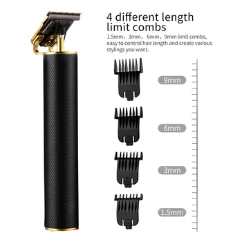 

Powerful T9 Hair Trimmer Professional Electric Hair Clipper Quick Charge Razor Sideburns Edge Outlines Barber Haircut Finishing