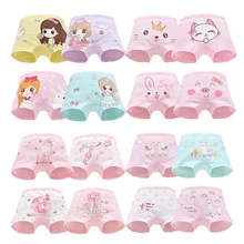 

Kawaii 4Pcs Girls' Underwear 1-15Y Cotton Children's Boxer Shorts For Teenagers Girls Baby Underwear